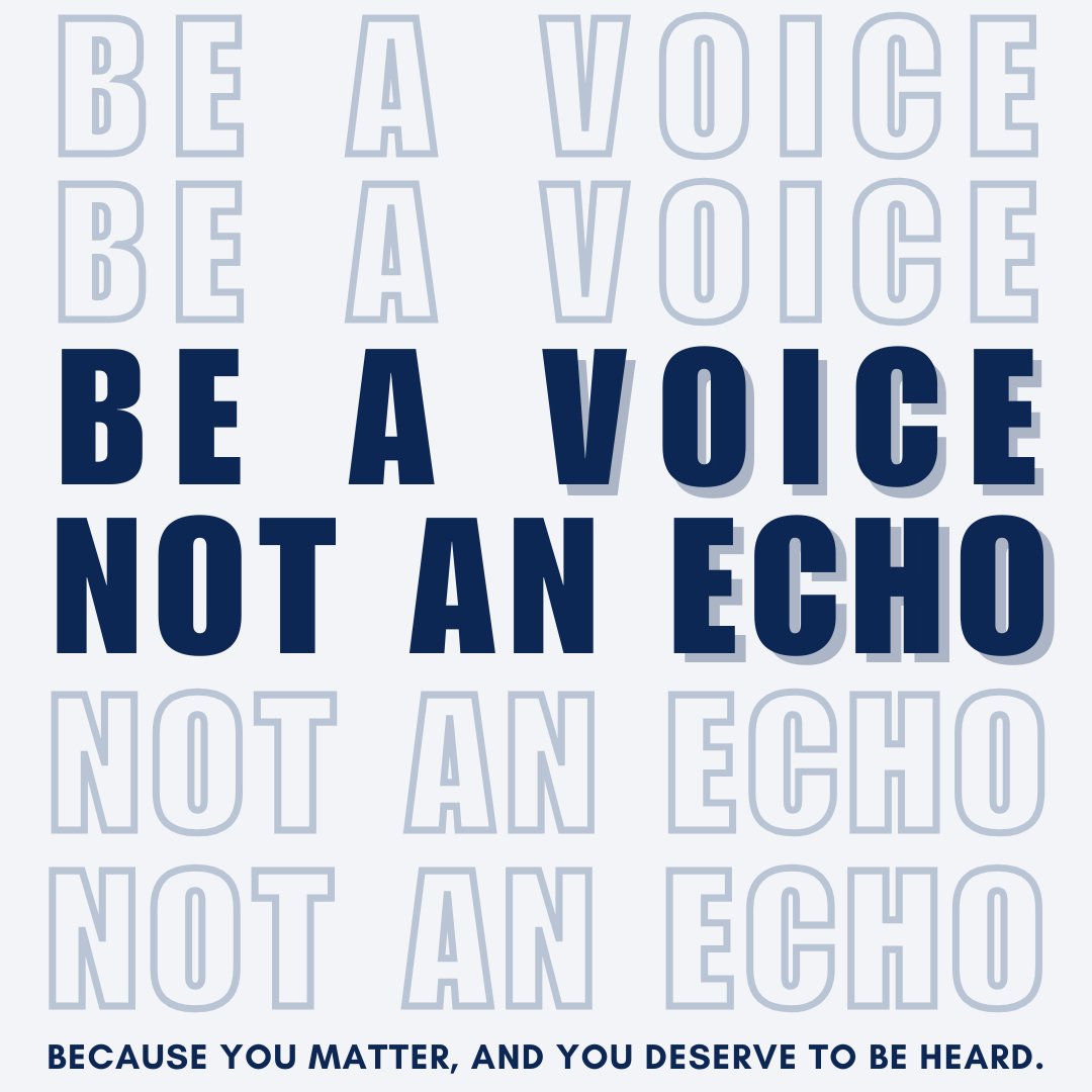 You deserve more than to live in the shadow of others. Speak up for what matters to you. Let your voice be heard.

#beheard #bebrave #beyou