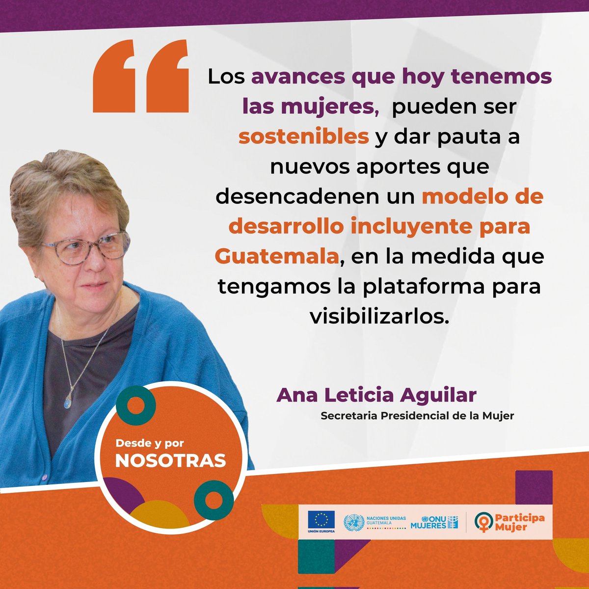 Palabras de la Sra. Ana Leticia Aguilar de @SepremGuatemala en el Seminario Internacional #DesdeYporNosotras del Proyecto #ParticipaMujer financiado por @UEGuatemala