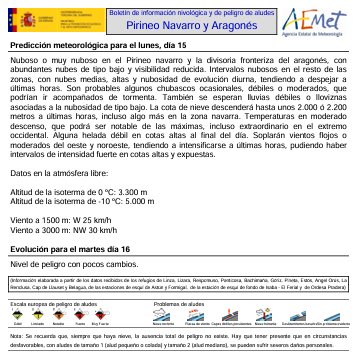 #BPA #Pirineos 15/04/24. Situación de❄️húmeda y deslizamientos basales. ⬇️T 🌡️, aunque aún altas para la época. PCP🌧️en forma líquida hasta altitudes considerables, luego seguirá fusión y humidificación de #nieve. Purgas nieve húmeda en pendientes con suficiente inclinación.