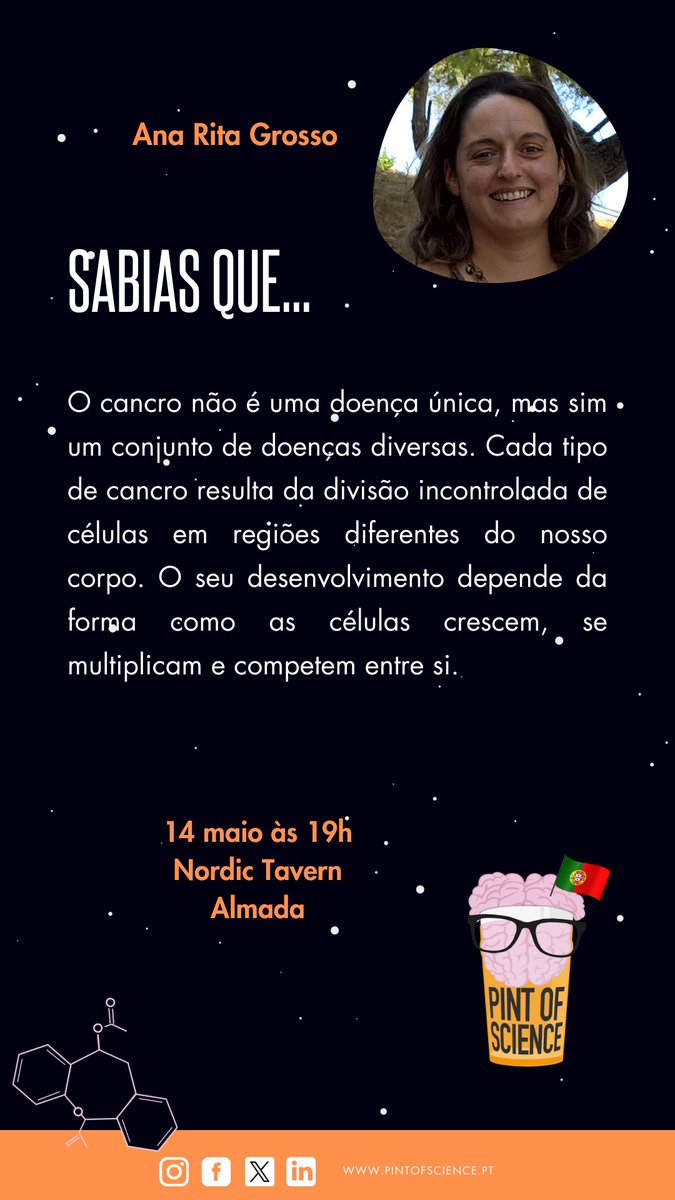 Queres saber de que forma a ómica e a bioinformática podem ajudar no combate ao cancro? Então vem ao Nordic Tavern no dia 14 de maio descobrir!

#pintworld #pintofscience #pintofscienceportugal #pint24 #portugal #almada