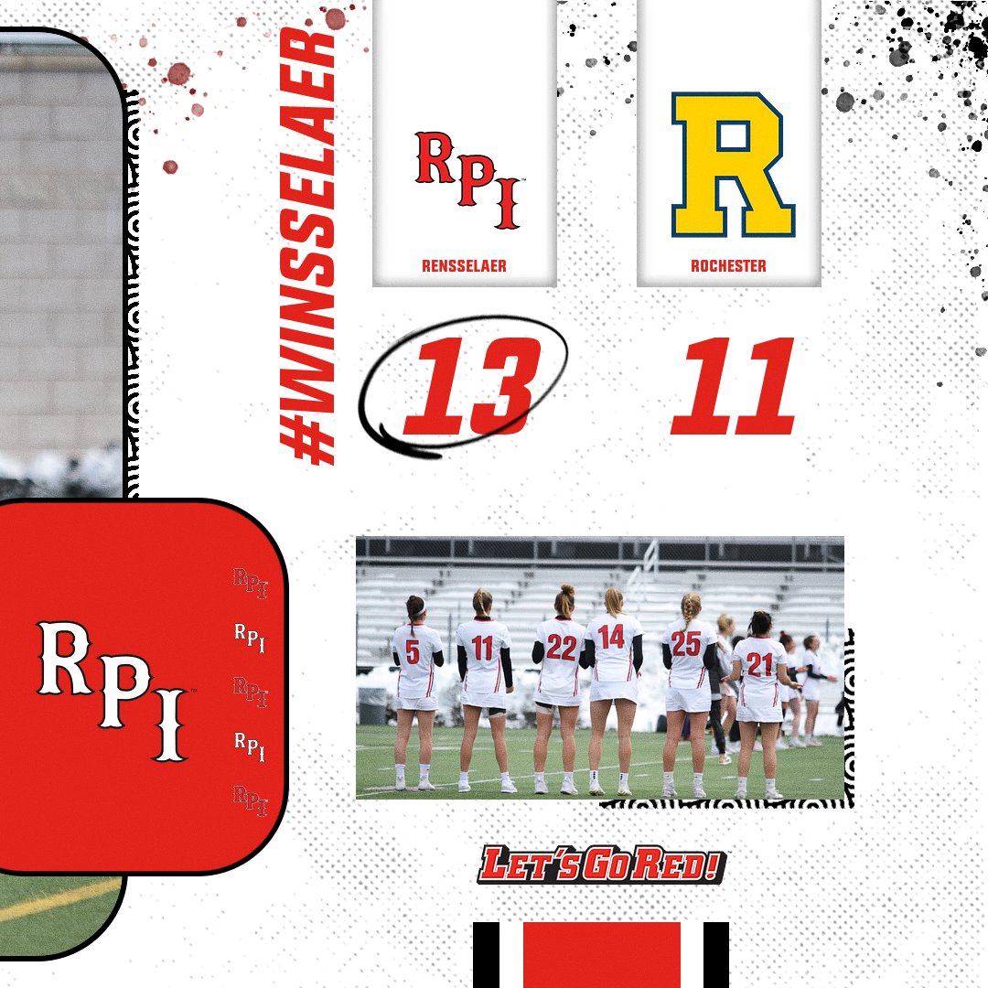 #WINsselaer !!! RPI breaks away in the fourth period to seal a 13-11 victory at Rochester!