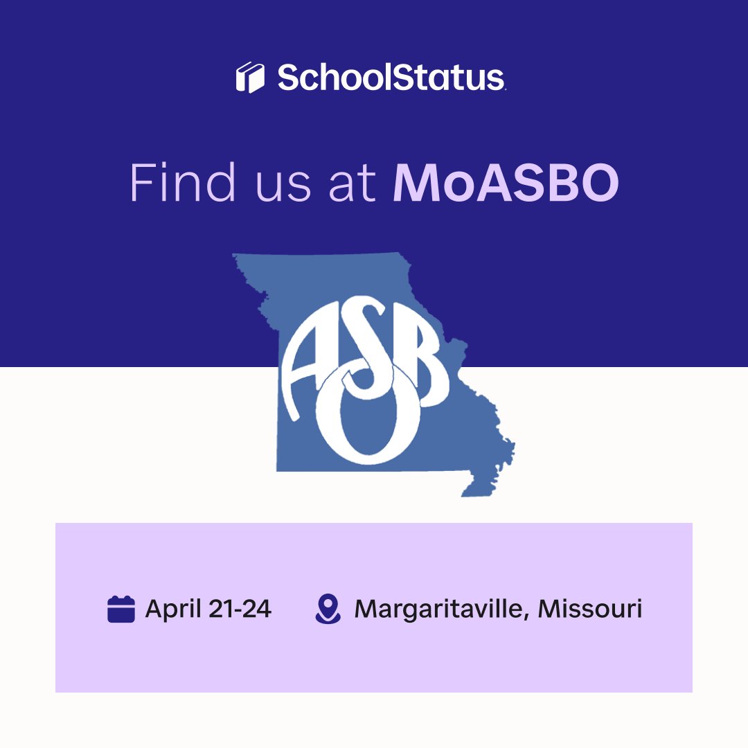 We'll be at the @moasbo Spring Conference next week! Stop by Booth #110 to enter our Apple Airtag giveaway, satisfy your sweet tooth and learn how SchoolStatus can help transform communication and attendance in your district. 🏷️🍭🏫 #MoASBO