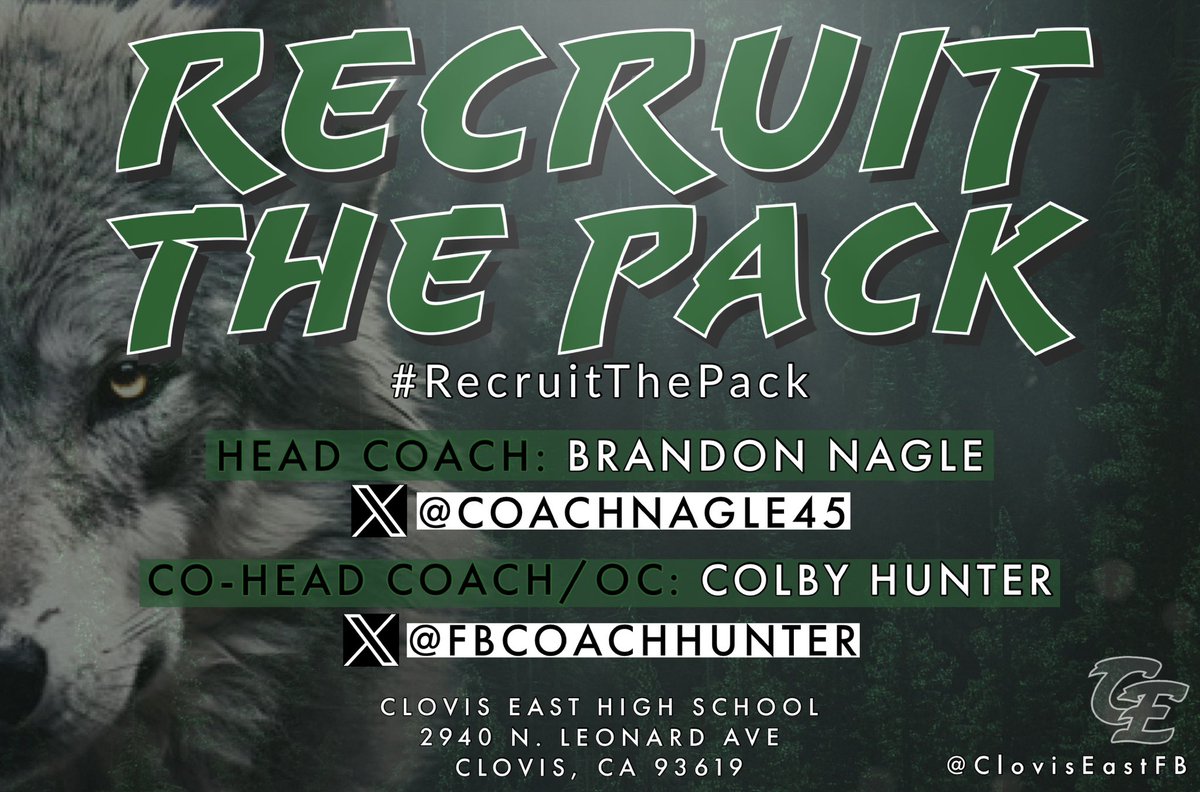 ATTENTION all colleges coaches and recruiters!! Please send DM’s to @CoachNagle45 or @fbcoachhunter for more information about our athletes! #RecruitThePack