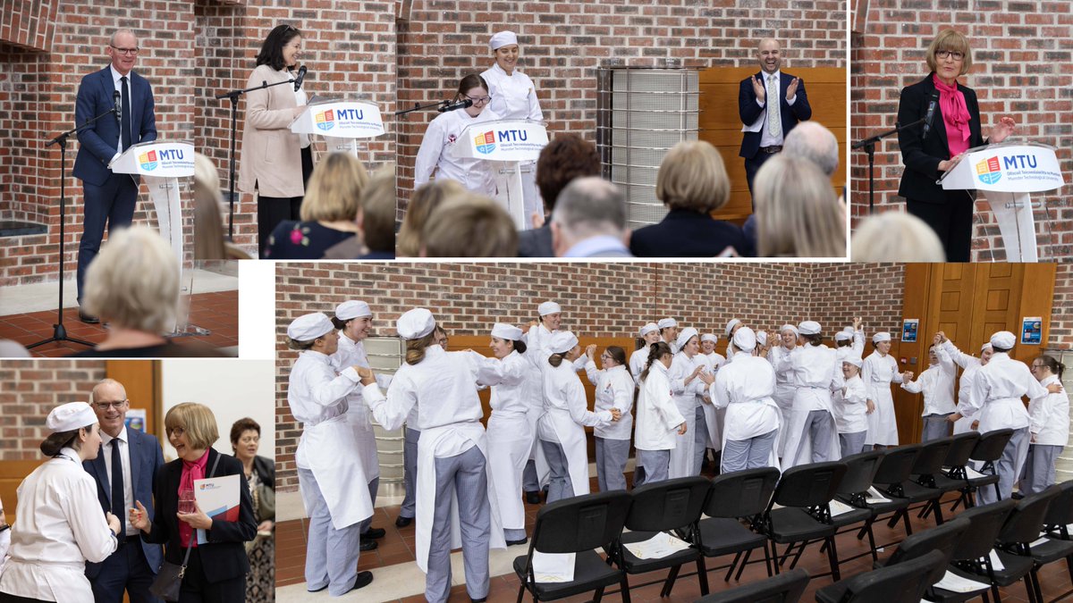 Joyous event on Friday @MTU_ie - presentation of certificates to young adults with Downs Syndrome & @TourismHospDept Home Economics students who worked together & celebrated together. Thank you @simoncoveney for supporting such inclusion. Thanks to all who made this happen.