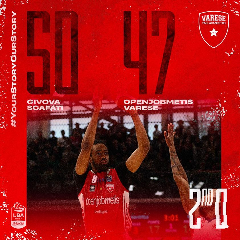 PallVarese's tweet photo. Padroni di casa avanti di 3⃣ lunghezze all’intervallo lungo. Forza ragazzi 💪💪💪
📊 10 pts per Sean, 8 per Skylar e Gabe
#ScaVar #NoiSiamoVarese #YourStoryOurStory https://t.co/zAIlawSomT