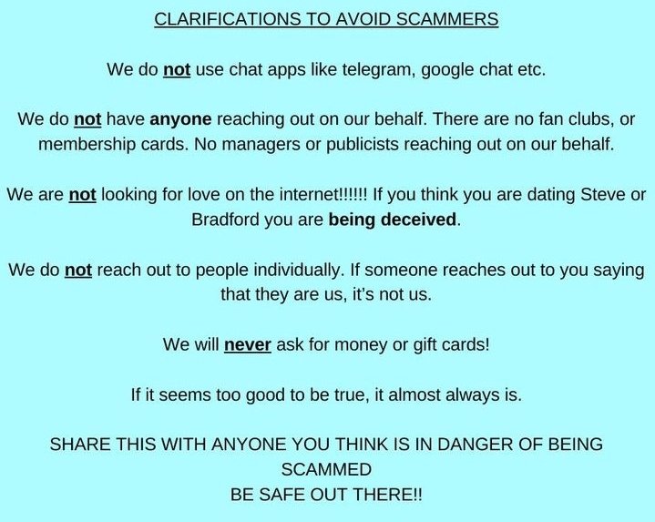 Helpful clarifications to avoid scammers. Be safe out there!