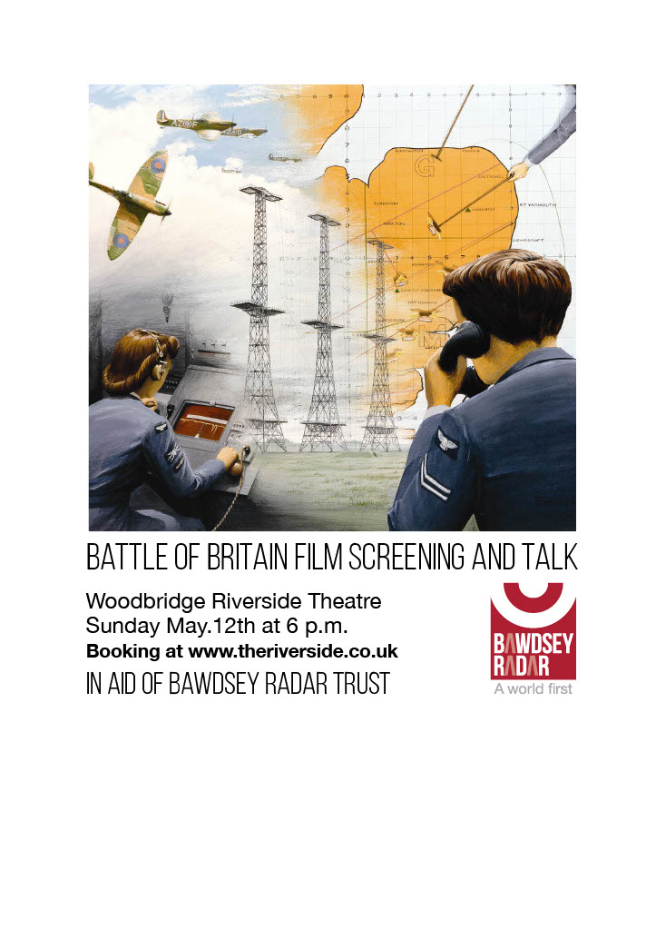 In aid of @bawdseyradar there's a talk & screening of The Battle of Britain at the @_theriverside in #Woodbridge on Sunday 12th May 6pm - you can book tickets at theriverside.co.uk #Suffolk #RadarLove #ProudPatron