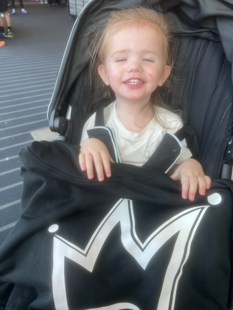 MacBasketballUA's tweet photo. My grand daughter Noelle and I believe in supporting women entrepreneurs. Congrats to @Scottejohnson12 Your daughter has a great thing going. Cheers! @CQ_Apparel https://t.co/IXXc7uRiS2