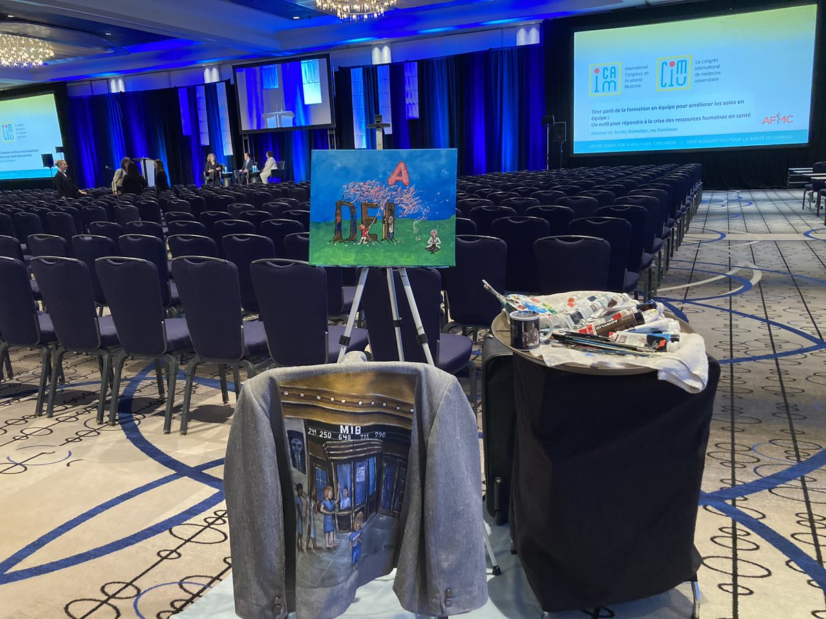 #ICAM2024 preparing to finish today’s painting during the 3pm plenary session today