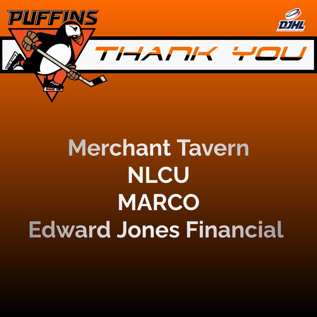 Thank you to all of our sponsors this season - our team truly appreciated the support 🏒🧡