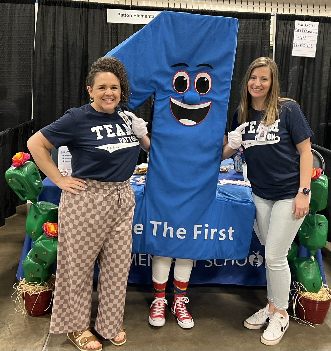 Even our @Patton_Pioneers mascot, One*Der, enjoyed the AISD Career Fair. Come be a Pioneer! Come and be the 1st! Thanks for a great day and successful event @WeAreAISD ! @Elementary_AISD @amiemortiz @bethnewton1281 @BHosack23 @DarlaCARES @Matias_AISD @LYNNforAISD