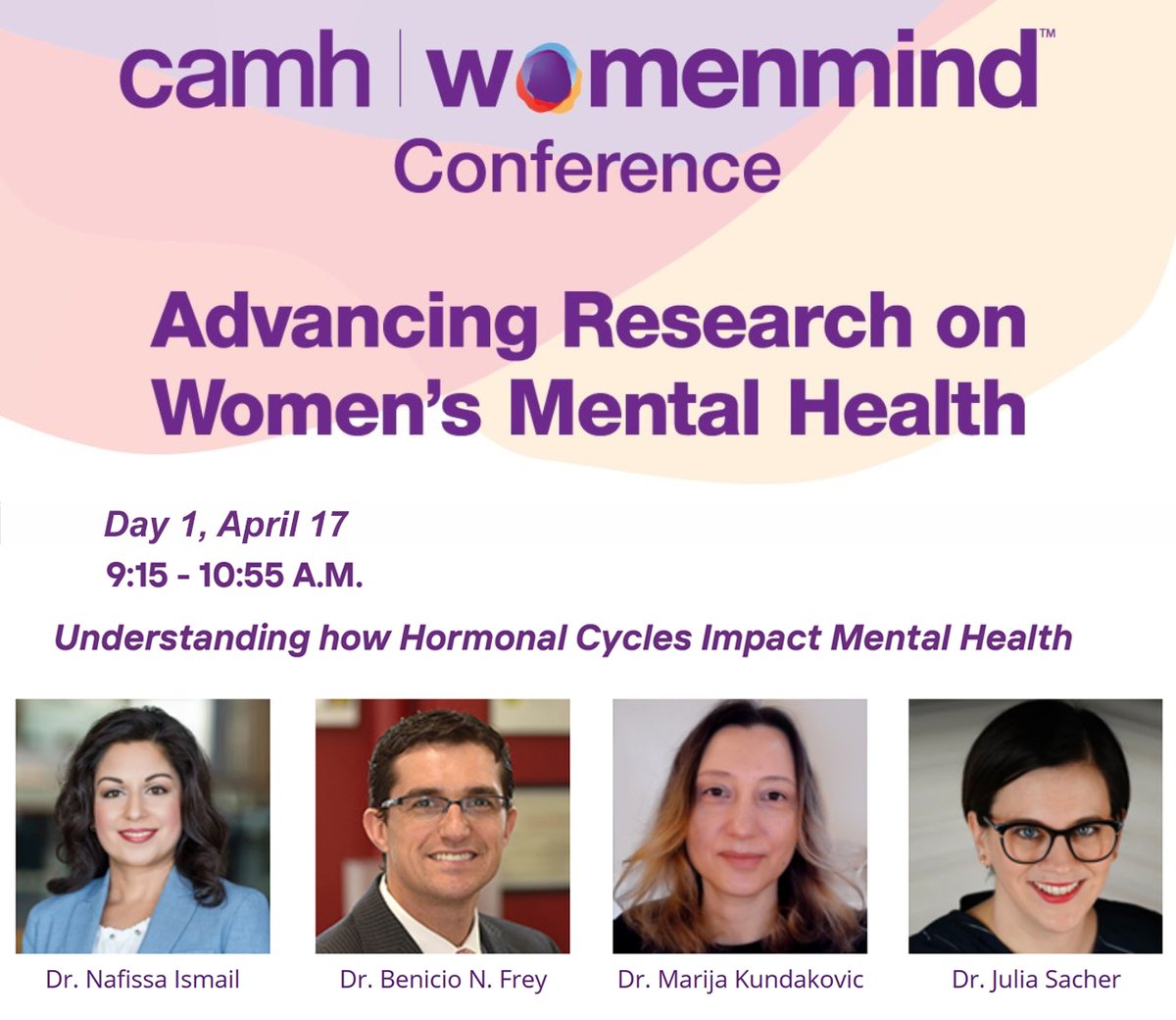 My dream symposium on How Hormonal Cycles Impact Mental Health! Excited to finally speak w Julia Sacher @CognNeuroend on menstrual & estrous rhythms of the brain! Am prepping exciting mix of mouse & human data! Can't wait 2 see all #womenmind @CAMHnews @LiisaGalea @ismail_nafissa