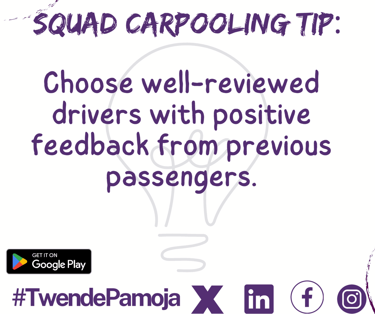 sqdgo_'s tweet photo. Our efforts to secure your rides are incomplete without your contribution. 
Do you review people's profiles to verify their past conduct? You should! This helps you make better and safer decisions. 
#startups #carpooling #safety #safetytips #nairobi https://t.co/pjjMaEzlYG