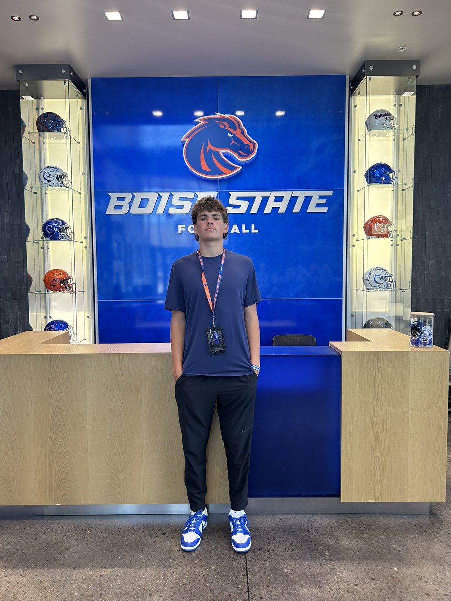 Thank you @CoachS_Cooper for having me out for Junior day and watching a practice. You guys have something special there! @BroncoSportsFB @renczks