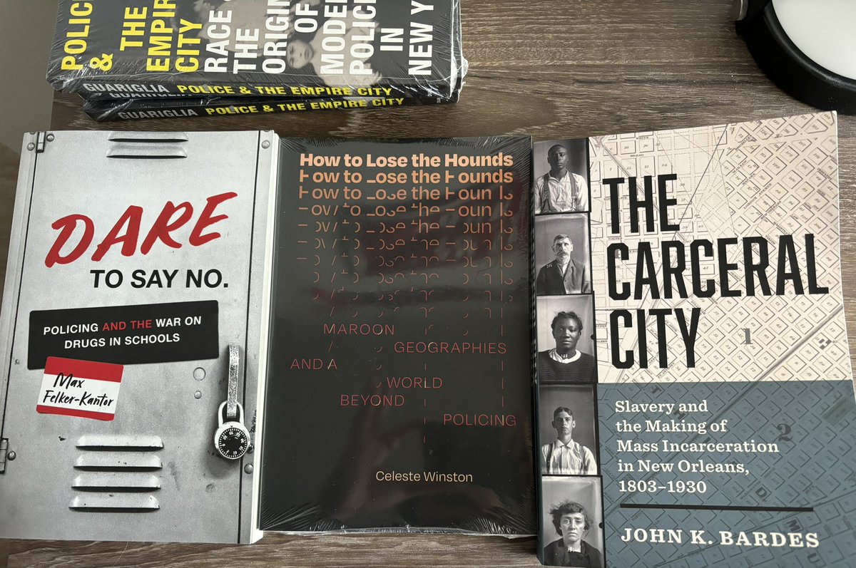 Got this great haul of books at #OAH2024 Thanks @DukePress @UNC_Press and @mfkantor for signing a copy for me.