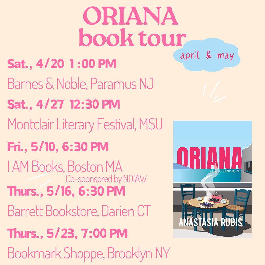Anastasia Stacy Rubis (@stacyrubis) on Twitter photo I'm going on (book) tour! See you soon, <a href="/BNParamus/">B&N Paramus</a>, <a href="/MontclairLitFes/">Montclair Litfest</a>, <a href="/iambooksboston/">I AM Books</a>, <a href="/barrett_books/">Barrett Bookstore</a>, and <a href="/BookMarkShoppe/">The BookMark Shoppe</a>! I'm going on (book) tour! See you soon, <a href="/BNParamus/">B&N Paramus</a>, <a href="/MontclairLitFes/">Montclair Litfest</a>, <a href="/iambooksboston/">I AM Books</a>, <a href="/barrett_books/">Barrett Bookstore</a>, and <a href="/BookMarkShoppe/">The BookMark Shoppe</a>!