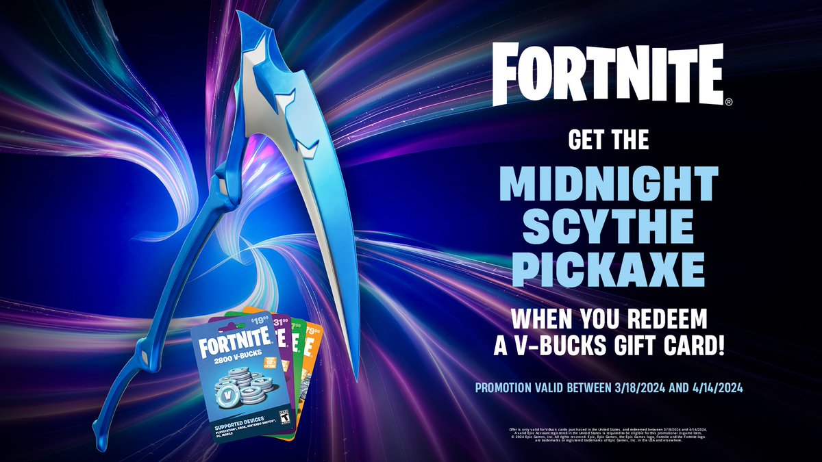 Reminder: The Midnight Scythe Pickaxe will no longer be obtainable after tonight