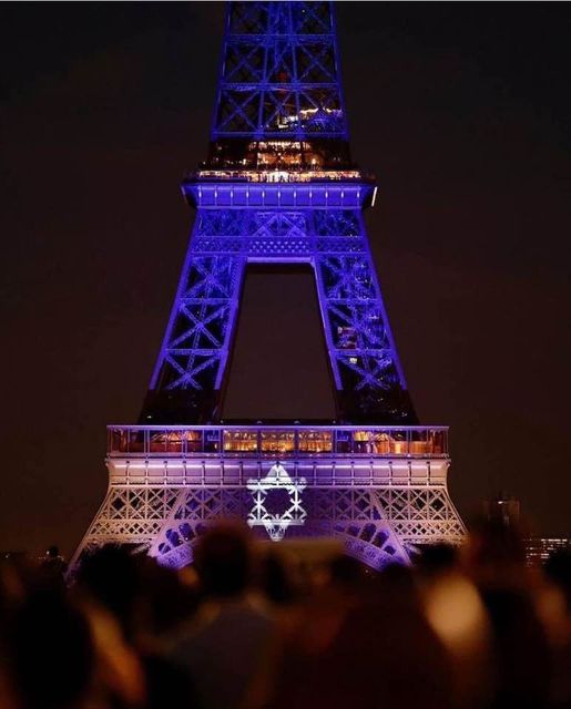 The Eiffel Tower in Paris last night. Any chance of similar here in our Capital or is @SadiqKhan worried it might upset people
