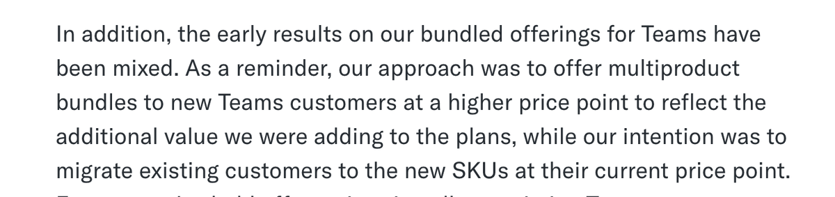 #5.  MultiProduct Bundles Didn’t Incent Customers to Pay More A big theme for the leaders in SaaS the past few years has been going multi-product to continue to fuel growth at scale.  So far, it’s only been a partial success for DropBox, which in many ways is still a one core…