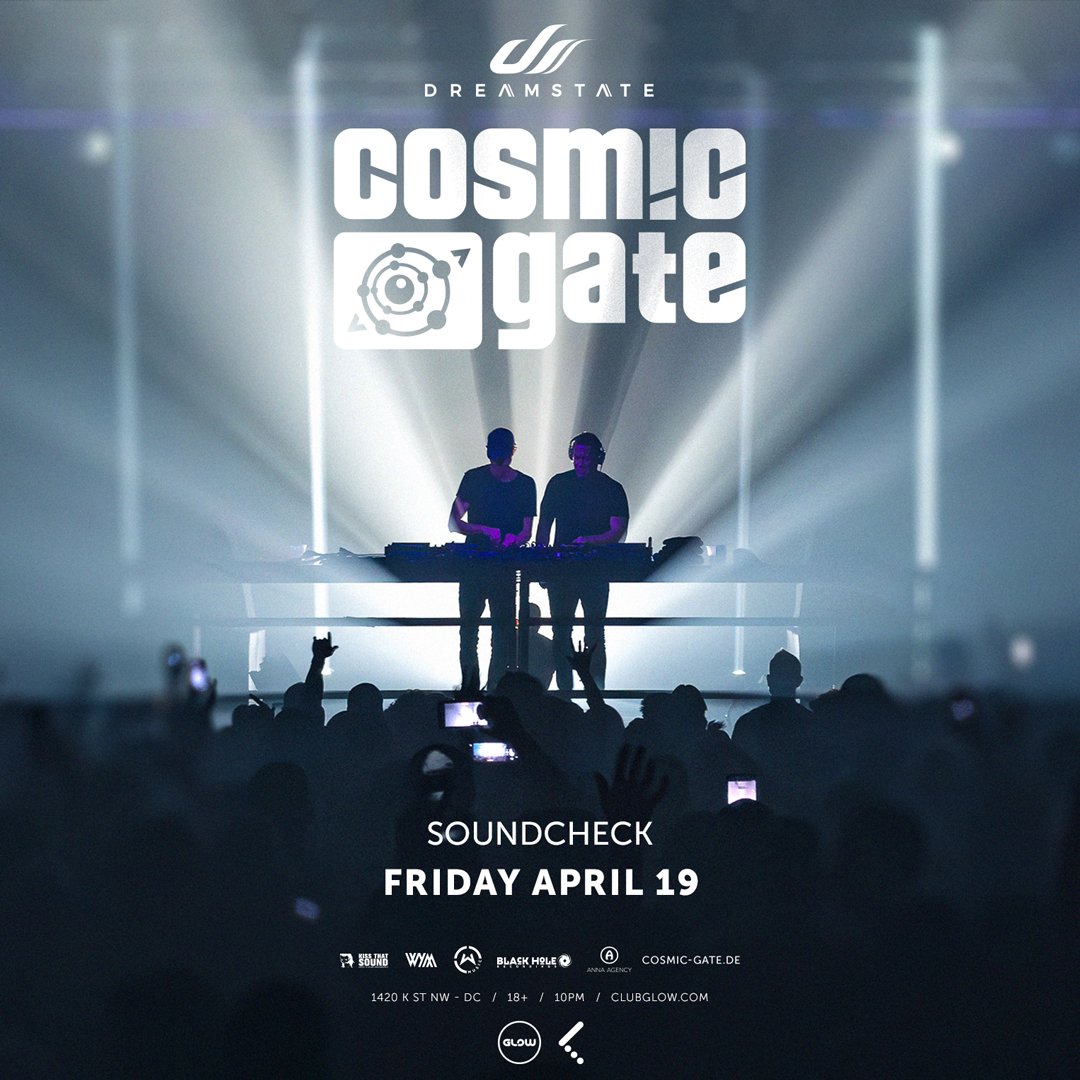 Venture into the 𝙀𝙭𝙥𝙡𝙤𝙧𝙖𝙩𝙞𝙤𝙣 𝙤𝙛 𝙎𝙥𝙖𝙘𝙚…🪐 @cosmicgate is elevating our consciousness on April 19th at #Soundcheck. 🌌 Secure your Friday night plans → bit.ly/COMSICGATE-24 🎟️