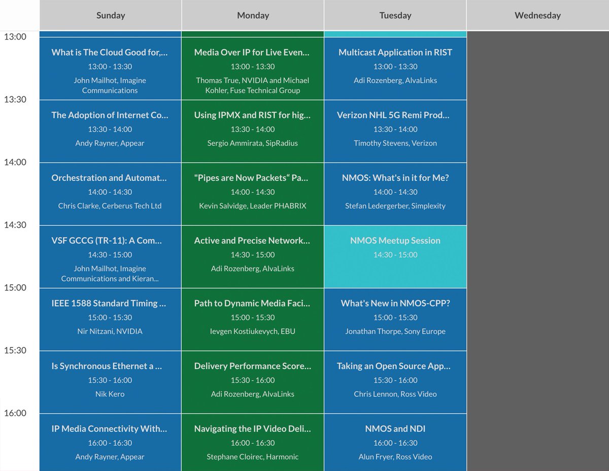 Day 1 #IPShowcase Afternoon Schedule: 

zurl.co/XqaH

#broadcast #AVoverIP #ProAV