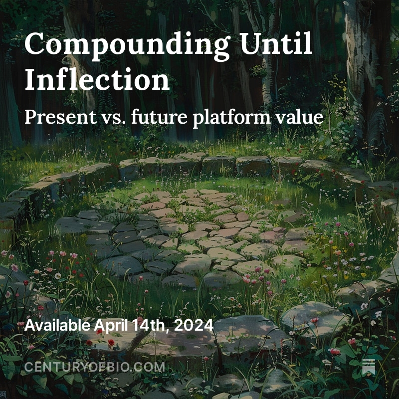 It's really hard to build brand new discovery technologies *and* a world-class therapeutics pipeline at the same time.

What are potential strategies for companies that think most of their platform value is in the future?

A thread with some thoughts: