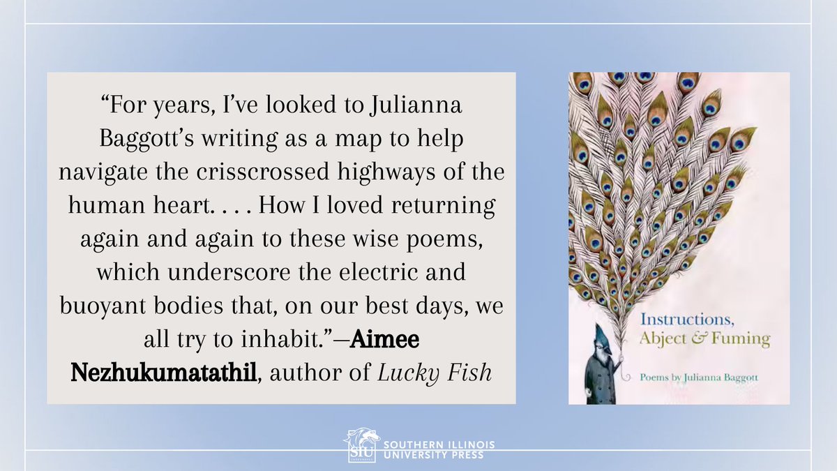 In this inventive collection, Julianna Baggott invites readers to reconsider basic assumptions about language, faith, motherhood, and love. siupress.com/9780809335732/… #poetry #nationalpoetrymonth #poems #poetrymonth