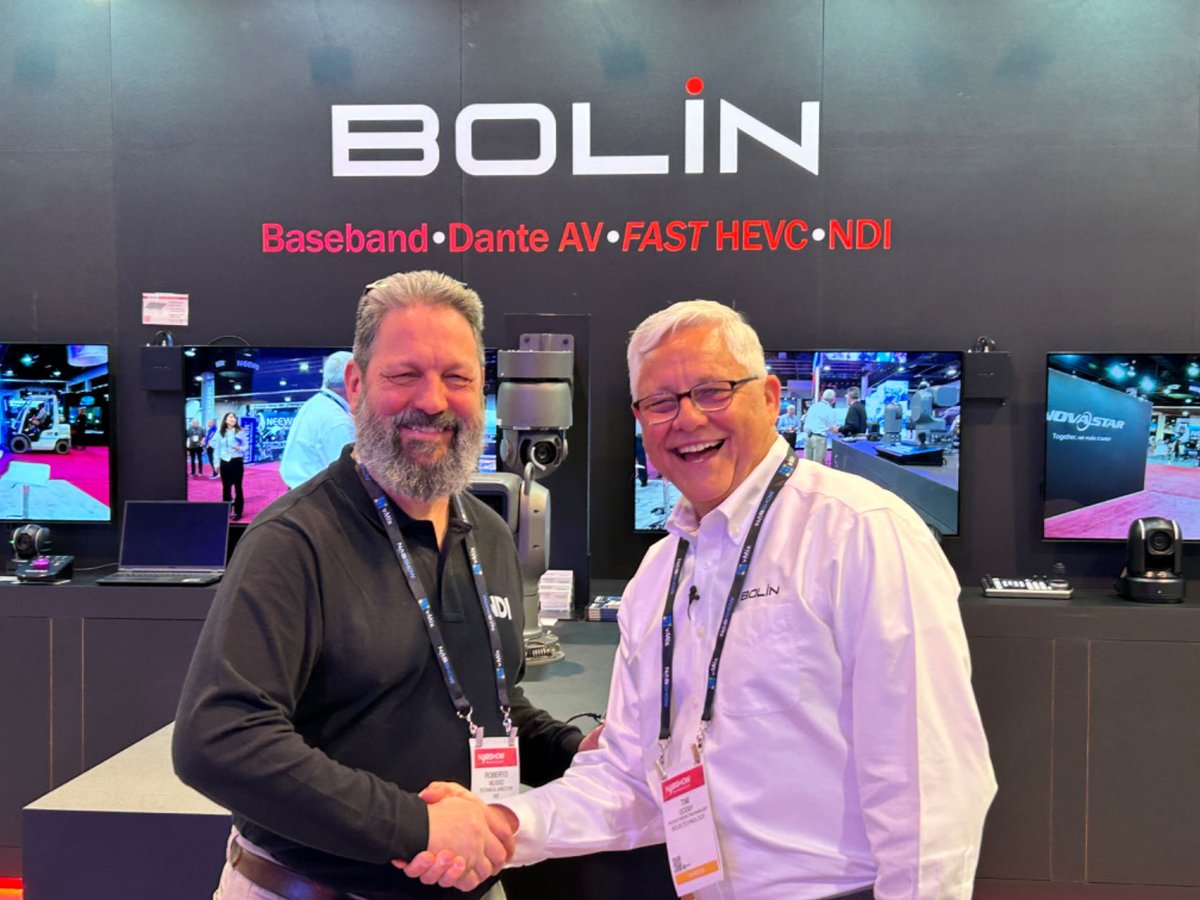 BolinTechnology's tweet photo. Honored to host NDI's Roberto Musso at the Bolin booth during our Live Stream He was a great guest!
#ndi #nabshow #highbandwidth #ptzcameras #sportsbroadcasting #broadcasting #nab https://t.co/8VcSo5yfg6