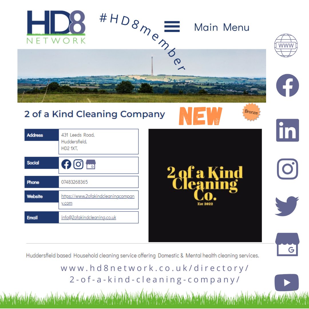 Help us in welcoming 2 of a Kind Cleaning Company as New Business Bronze #HD8members.

We're committed to supporting them in sharing their messages.

For more details, check out their directory listing on our website.