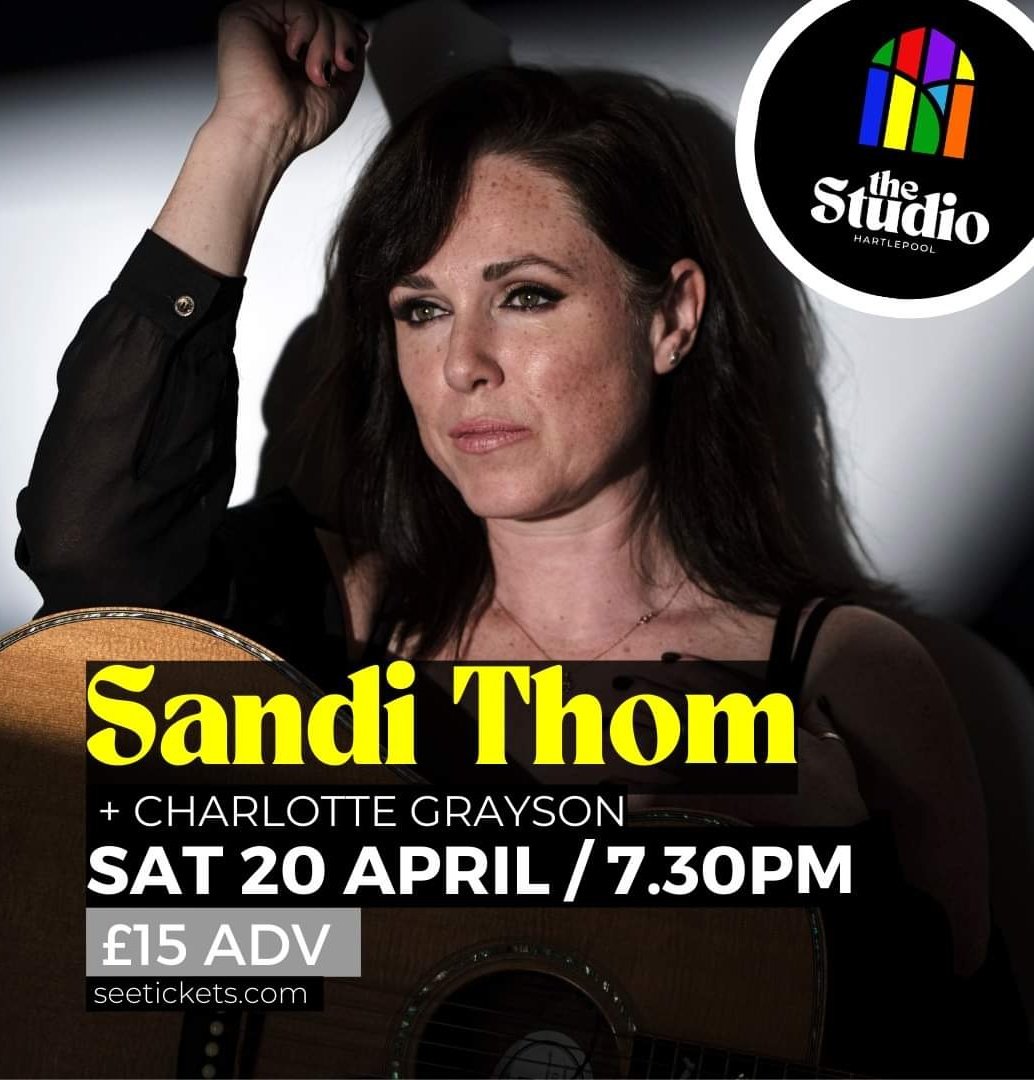 This Saturday, we present the incredible @Sandi_Thom with support from @MusicByChux. A special intimate, acoustic gig from this scottish punk rocker with flowers in her hair. Tickets £15adv / £20otd bit.ly/StudioSandiTho…
