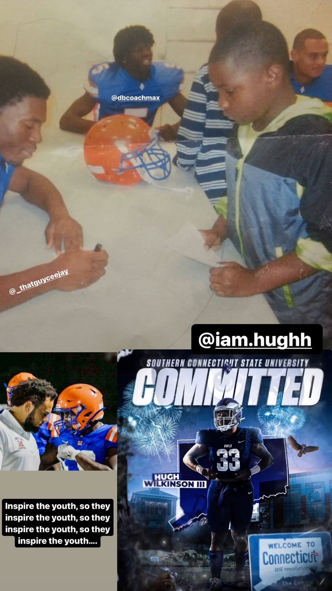 Inspire the youth, so they inspire the youth, so they inspire the youth, so they inspire the youth… what a throwback <a href="/Hwilkinsoniii/">Hugh Wilkinson iii</a> <a href="/dbcoachmax/">Coach Max</a> <a href="/GoMHSMules/">Malverne Athletics</a> <a href="/SCSUFB/">SCSU Football</a>