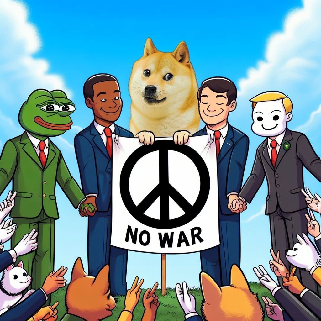 existonsol's tweet photo. @itstylersays MEMES - $NOWAR - https://t.co/fZOgxu1YO3 https://t.co/drfq6WfIdZ