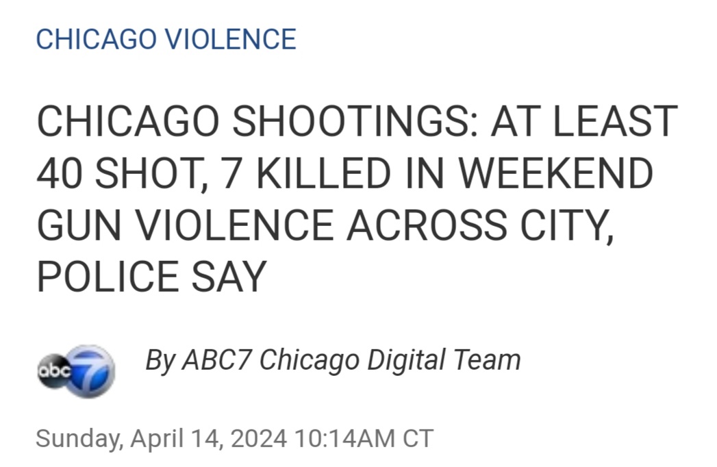 The law abiding residents of the beautiful city of Chicago deserve much better!