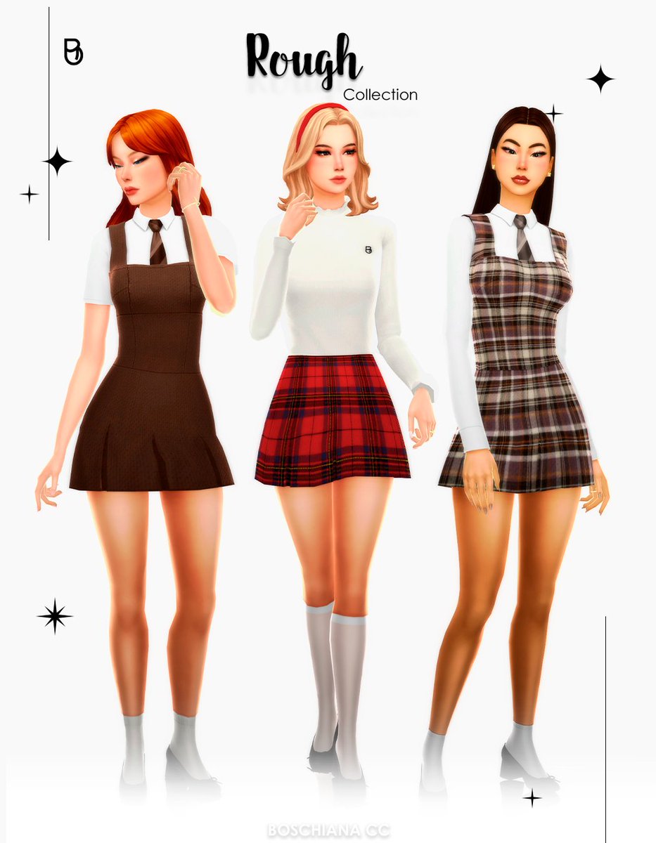 ROUGH KOREAN UNIFORMS 🎓✨

❥ BGC
❥ 12 items
❥ Woman, full body
❥ 30 Swatches (full colors and patterns)
❥ All LOD's and Maps

Available on Patreon ✅ 

🔗 tumblr.com/boschianacc/74…

#sims #sims4 #s4cc #ts4cc #ts4ccfinds #ts4mm #ts4mm #ts4ccfinds #ShowUsYourSims #sims4cc