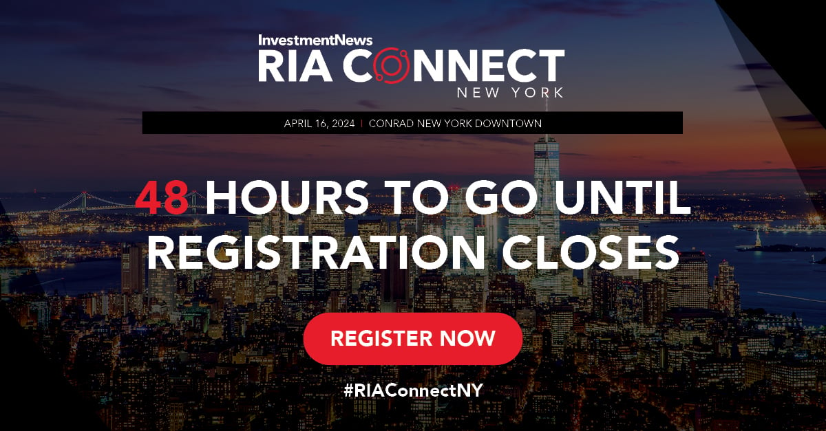 🚀 48 hours left! Register now before it's too ate! Don't miss your chance to join industry leaders, experts, and innovators as we explore the latest trends and strategies in the RIA landscape. hubs.la/Q02rb8VX0 #RIAConnectNY #RIA #Finance #FinancialAdvisor