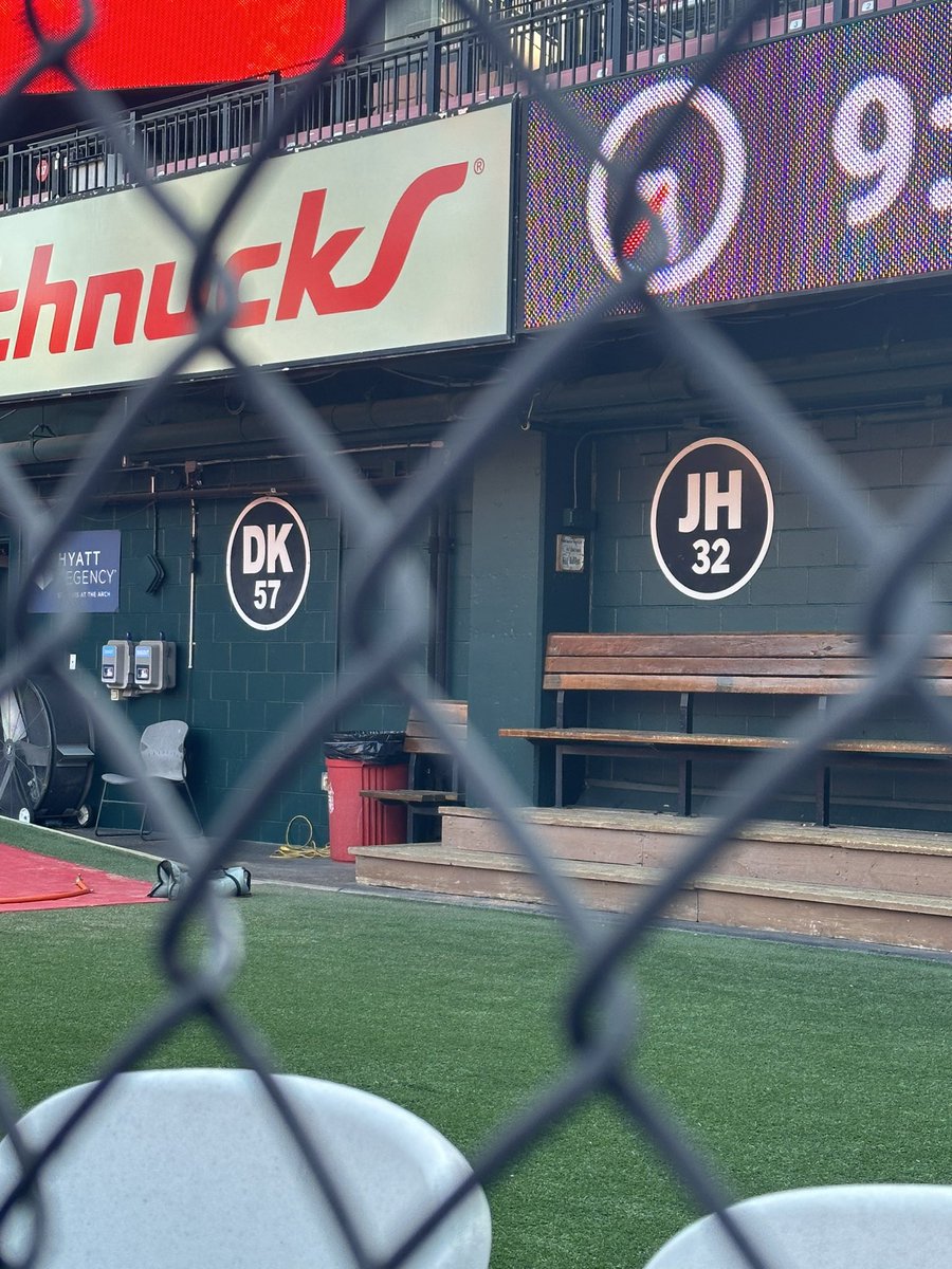 Kind of a cool shot of the Cardinals bullpen. #ForTheLou