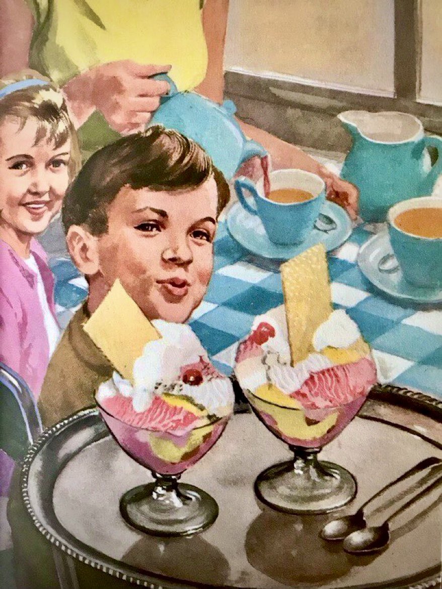 The height of pudding extravagance (1965) Artist: Harry Wingfield