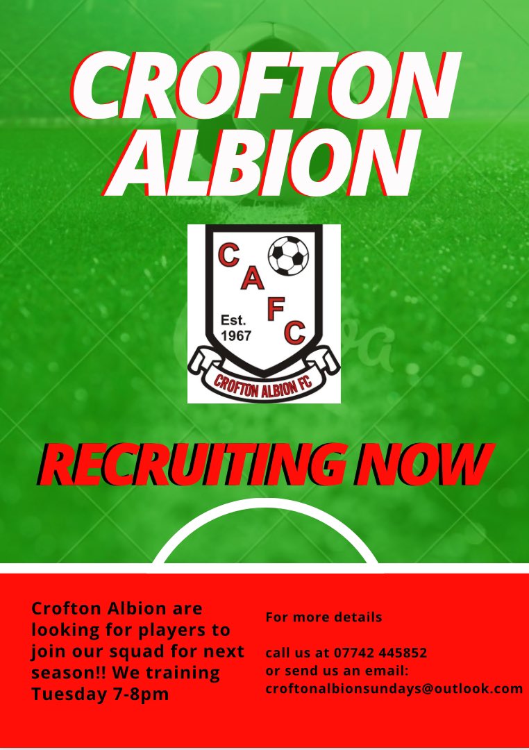 As the season is near to a close we are on the lookout for new player to come join our squad ready for next season, if you are interested please get in touch with details below 👇🏻 #newplayers #grassrootsfootball #sundayleague #wesfa #upthealbion🔴⚫️