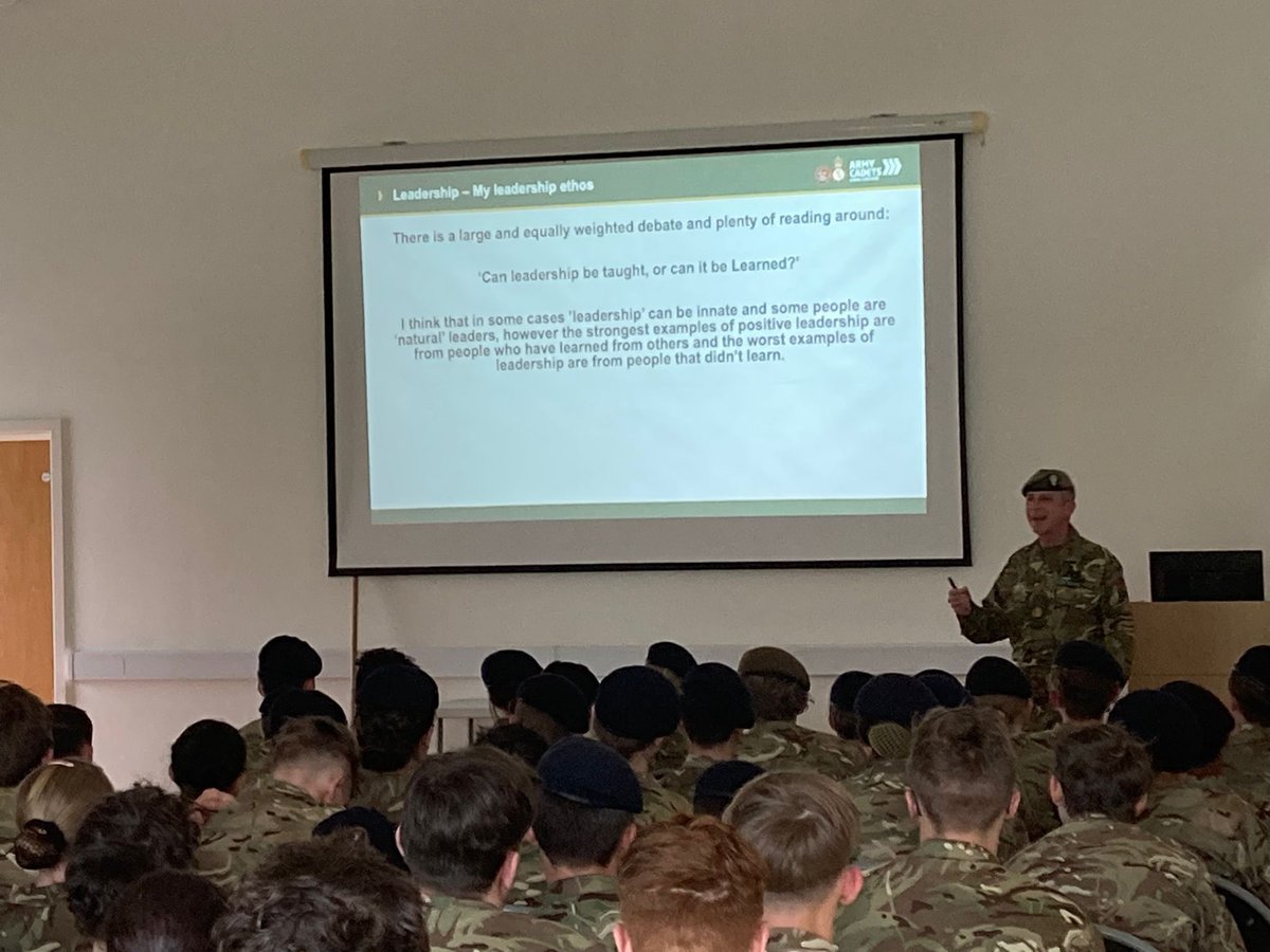 Great to be invited to @LNRACF senior cadet weekend at Yardley Chase. 117 Cdt NCOs participating in a range of leadership training. Proud to speak about leadership & my journey which began in LNR in 1991! Always a pleasure to ‘come home’ 👍🏻🫡 @ArmyCadetsUK @ColCadetsACF