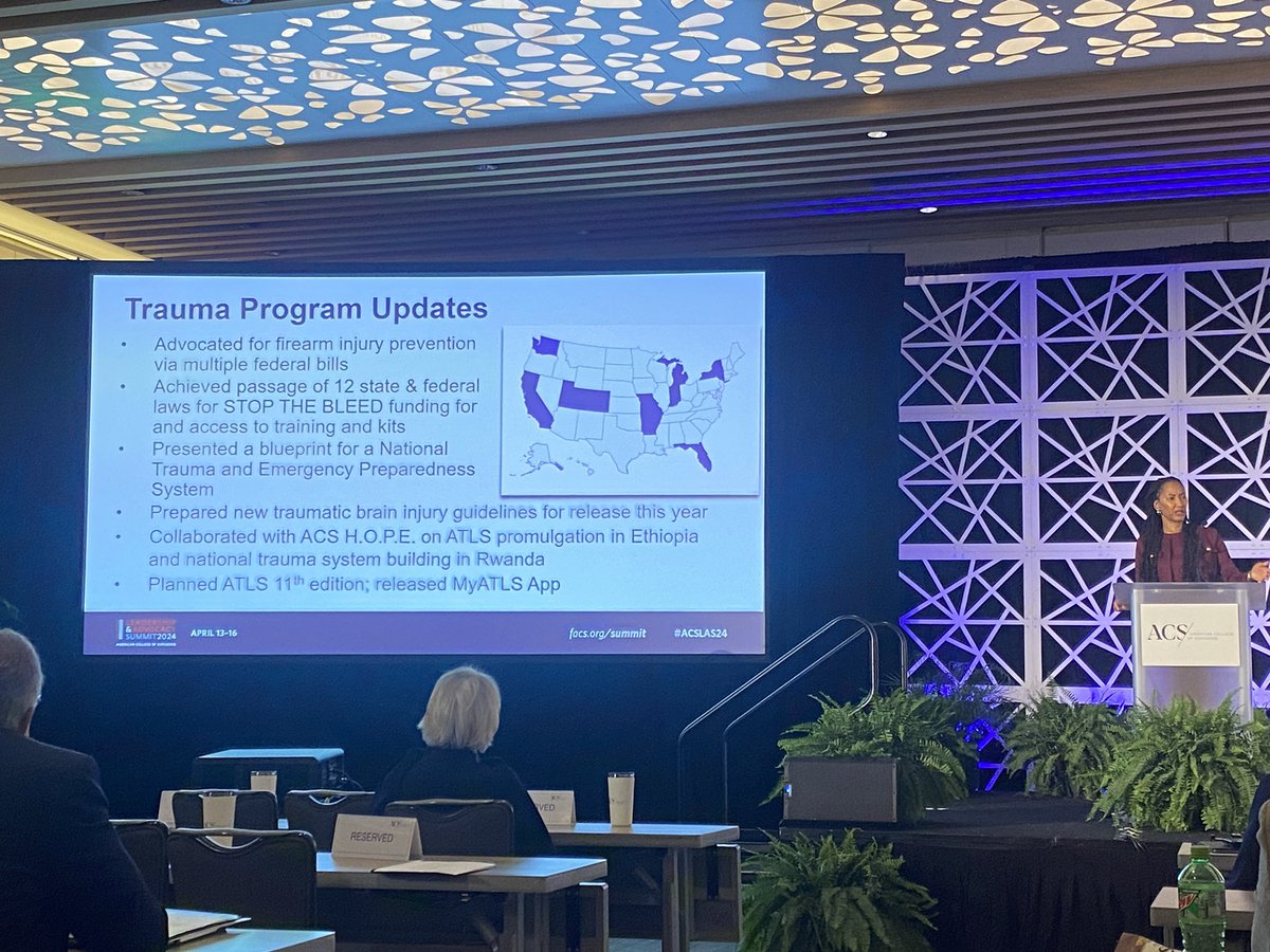 One of my highlights of the @AmCollSurgeons Leadership and Advocacy Summit every year is hearing from our Executive Director @pturnermd, with a special shout out to the trauma program - lots of great work coming out of @acsTrauma! 👏 #ACSLAS24