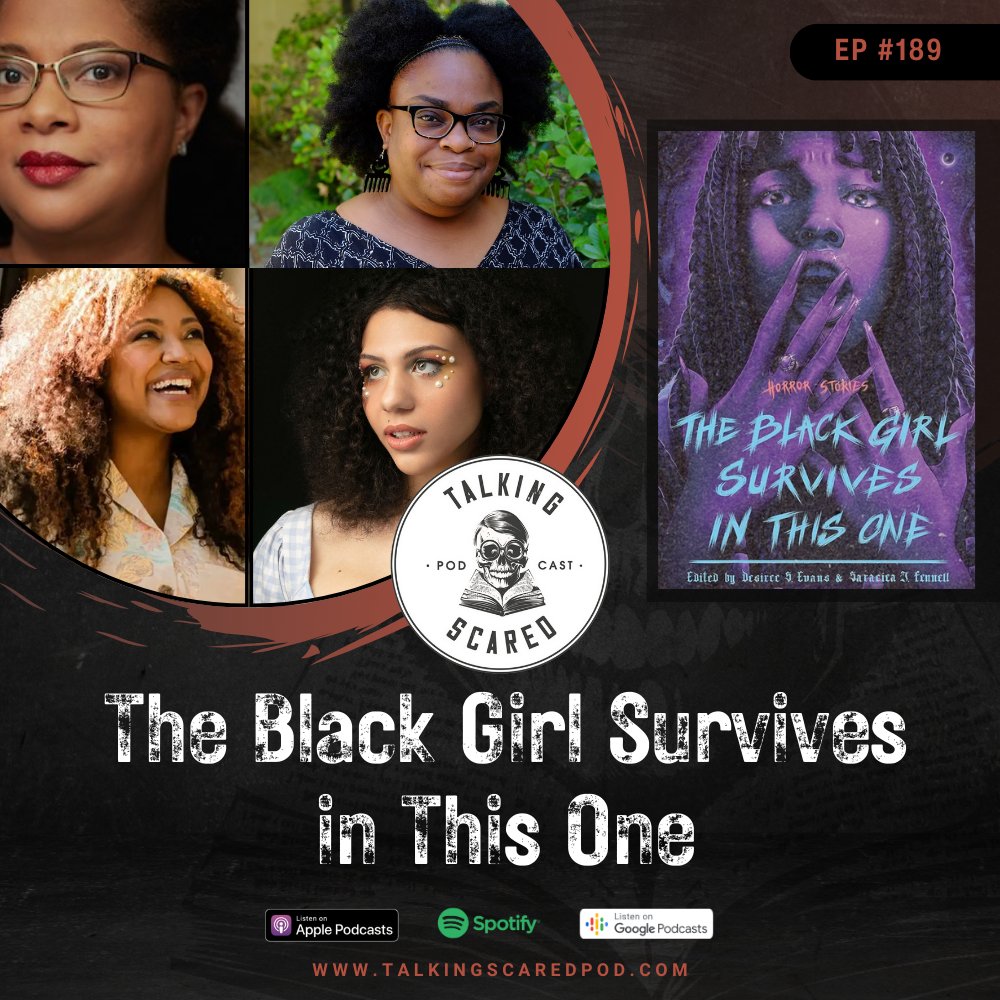 On Tuesday you can hear the roundtable conversation about the brand new anthology, THE BLACK GIRL SURVIVES IN THIS ONE - with editors @Sj_Fennell & @literarydesiree, and contributors @magnoliasnmud & @EdenRoyce We talk representation, comedy and urban legends. It's fun!