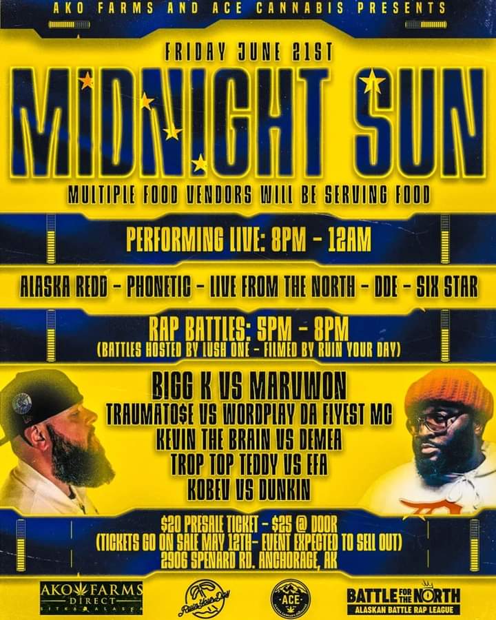 Shout out to my boy Dunkin! He's boutta do work on this card in Alaska that @RuinYourDayNow is filming and @LushOne is hosting. Marvwon vs Bigg K is a great headliner!