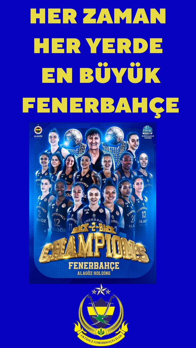 Her Zaman Her Yerde En Büyük Fener @fbkadinbasket #Fenerbahce #Fenerbahcealgöz #şampiyon #kadınbasket #EuropaLeague