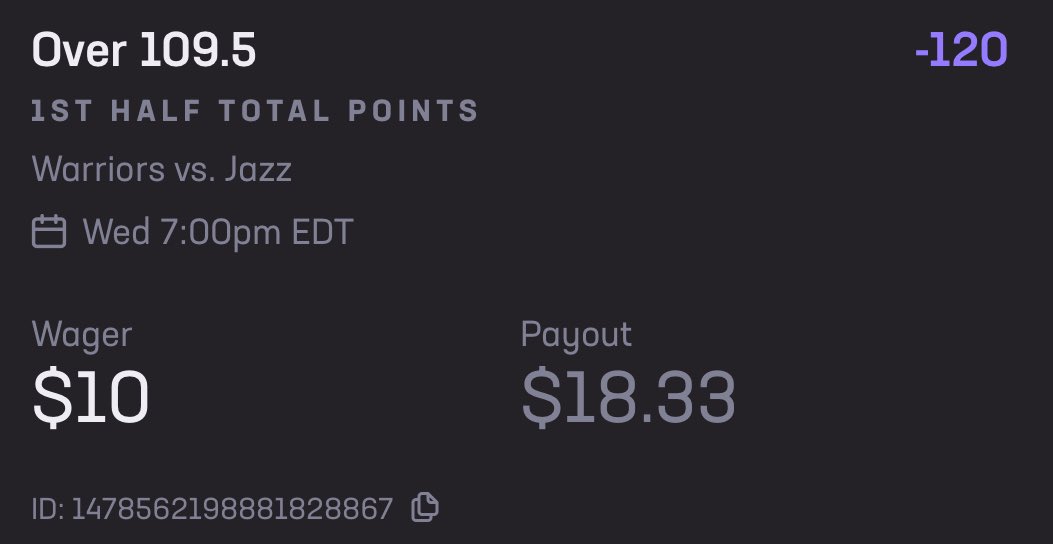TrapLocks's tweet photo. 🚨7 DAY LADDER CHALLENGE🚨
—————————————————
Collab W/@Jaysmoovex3 
DAY 1️⃣- JAZZ VS WARRIORS 1H TOTAL POINTS OVER 109.5🔒🔒
START OFF SLOW BUT WE GOING TO TURN IT UP REAL SOON‼️💯
————��————————————
#GamblingTwitter #Jazz #Warriors #NBA #MLB #NHL #sportsbettingpicks #moneyslave https://t.co/bZugclIHB1
