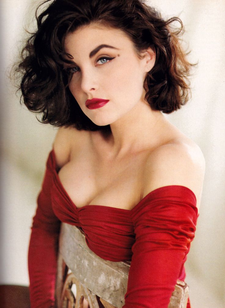 Sherilyn Fenn. Photo by Andrea Blanch, Details magazine, 1990