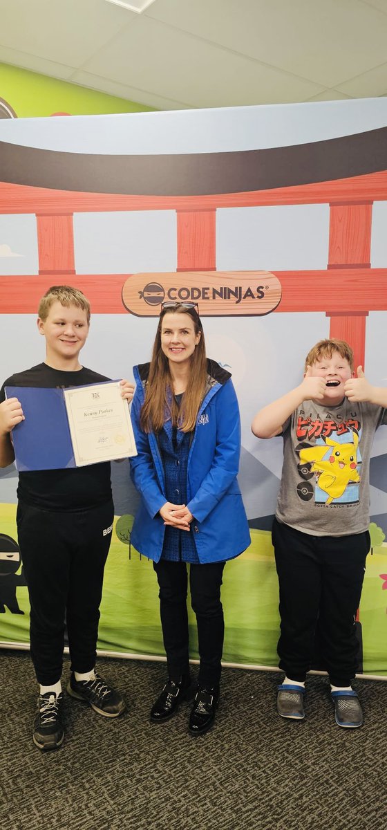 Andrea_Khanjin's tweet photo. Congratulations to @codeninjas Kenny Parkes: with his brother Marshall’s help, he created a drone-based video game and won in a competition between 400 #CodeNinjas locations.
Thank you to #CodeNinjas @cityofbarrie for training and inspiring the next generation of innovators. https://t.co/dt8SNEBFC7