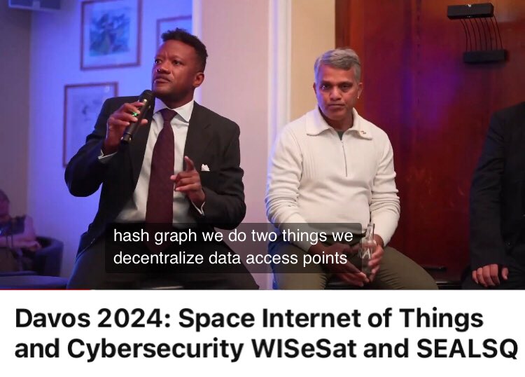 12/20 “We are launching a token, we call that #SEALCOIN so it’s a machine to machine payment token, so as we provide semiconductors that we embed into objects…The vision of the future is that these objects are gonna pay themselves” 39:00 #DAVOS2024 #WEF

youtu.be/hRydqPRdB-0?si…