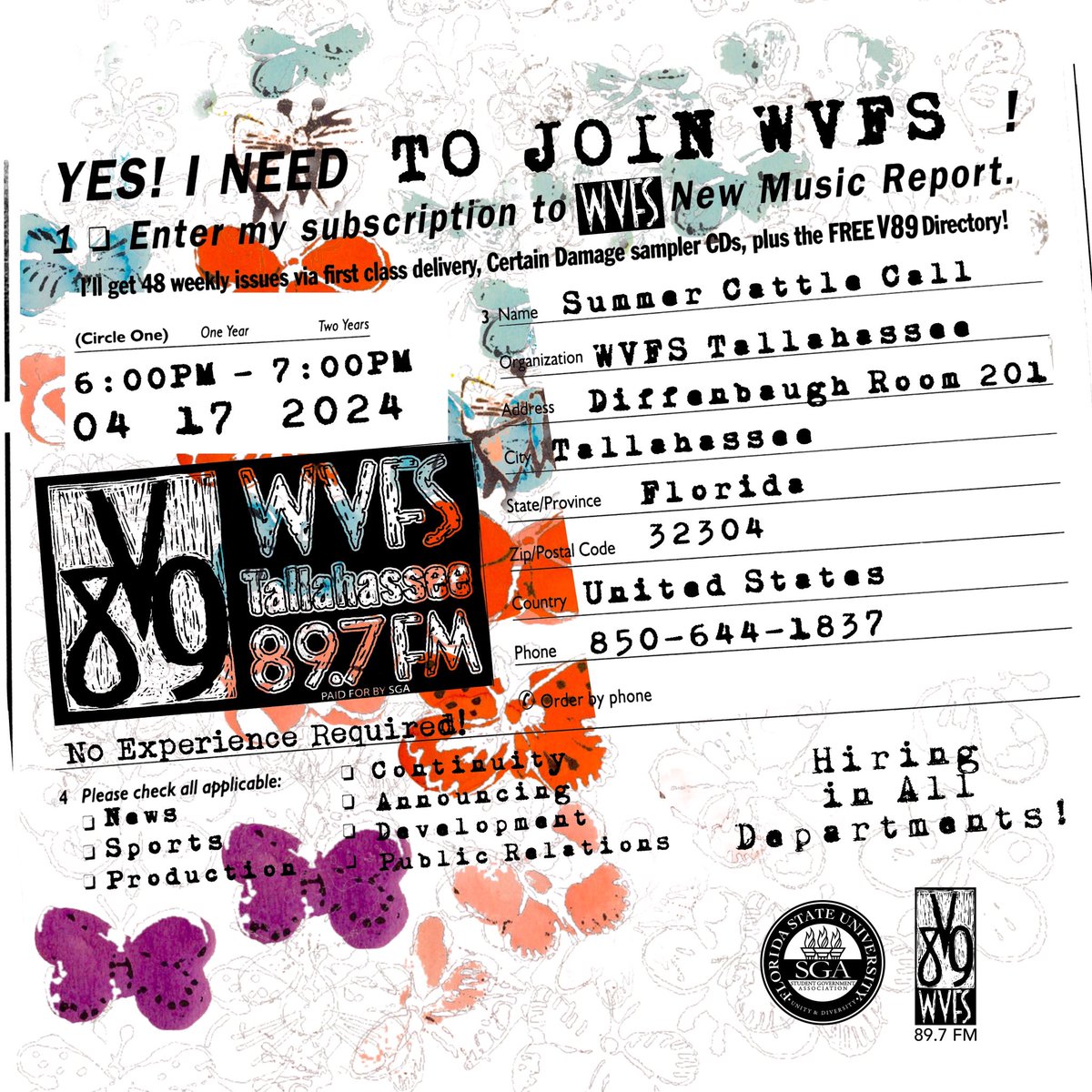 WVFS Tallahassee 89.7 FM tweet media