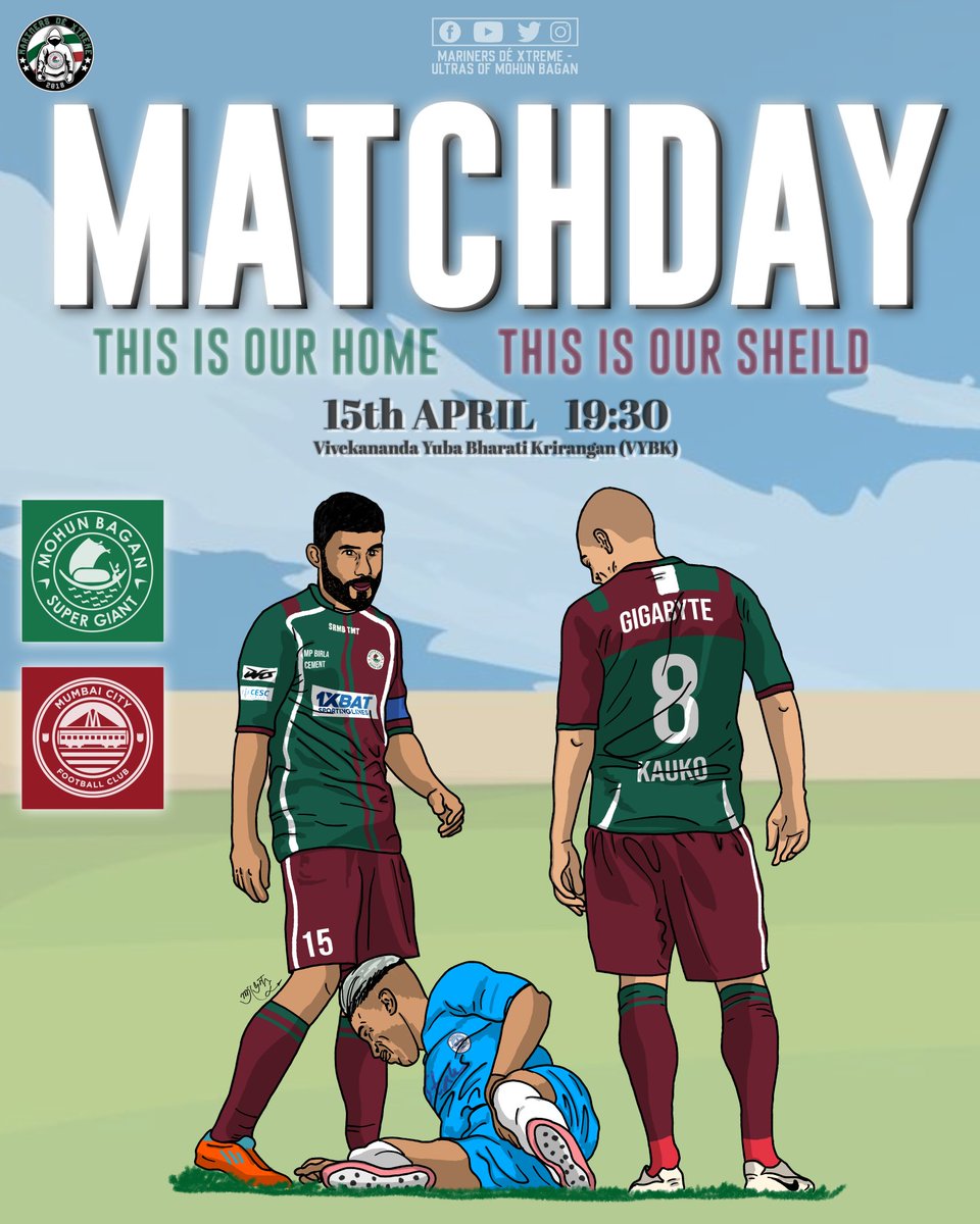 One last dance , come on #Mariners ,we can do it, let's grab the shield together 💚🇮🇳❤️
Win or nothing 💪

#JoyMohunBagan 👑
#GreenMaroonloyalUltras 😈
#Mariners #MohunBagan #Mdx 💥
#UltrasMohunBagan #Ultras 🤙🏻
#MbAc1889 🤗
🟢🇮🇳🔴