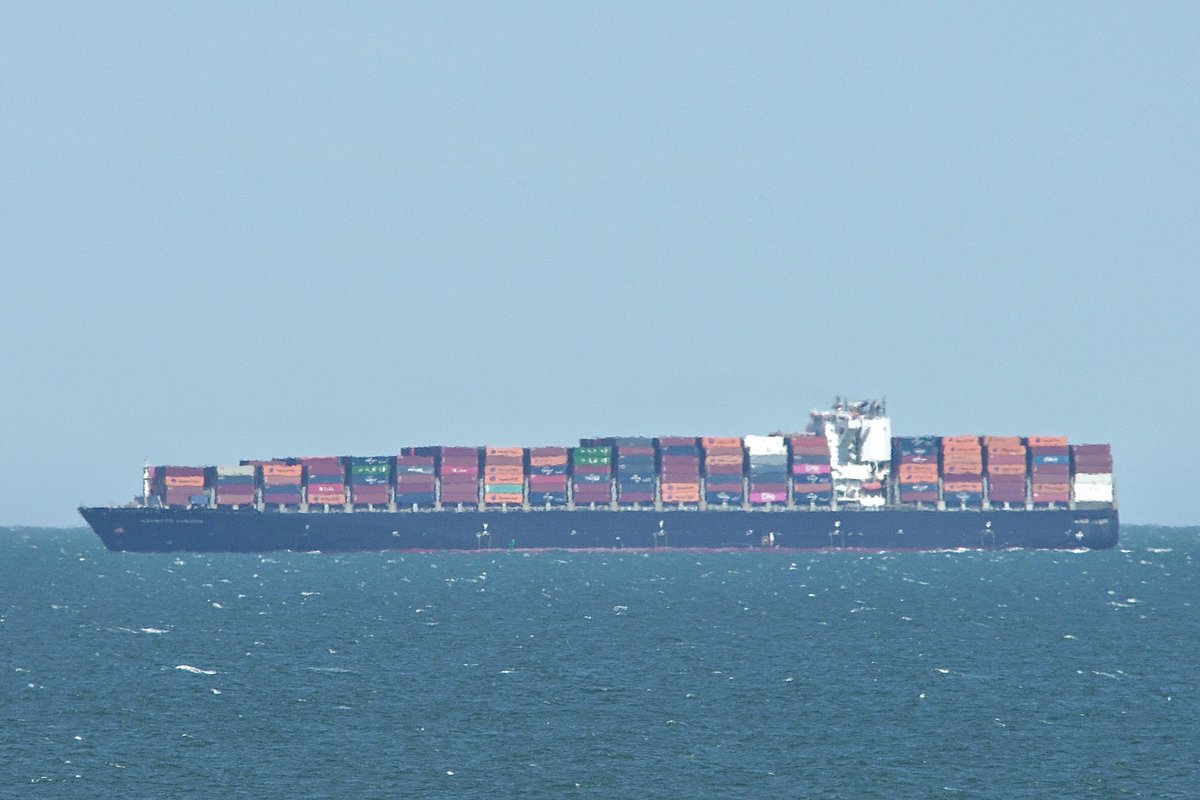 The SEASPAN GANGES, IMO:9630365 en route to Norfolk International Terminal (NIT) Virginia, flying the flag of Hong Kong 🇭🇰. #ShipsInPics #ContainerShip #SeaspanGanges